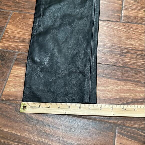 JLC Black Leather Pants Womens 12 Straight Fit Biker Moto Edgy Rebel Bikercore - Picture 9 of 9